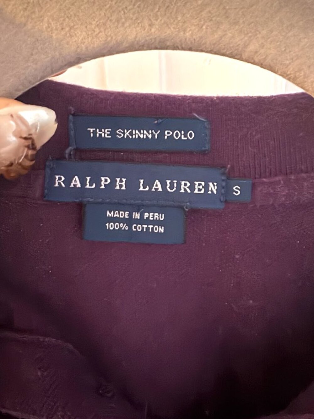 Ralph Lauren The Skinny Polo Purple Small - Picture 3 of 3